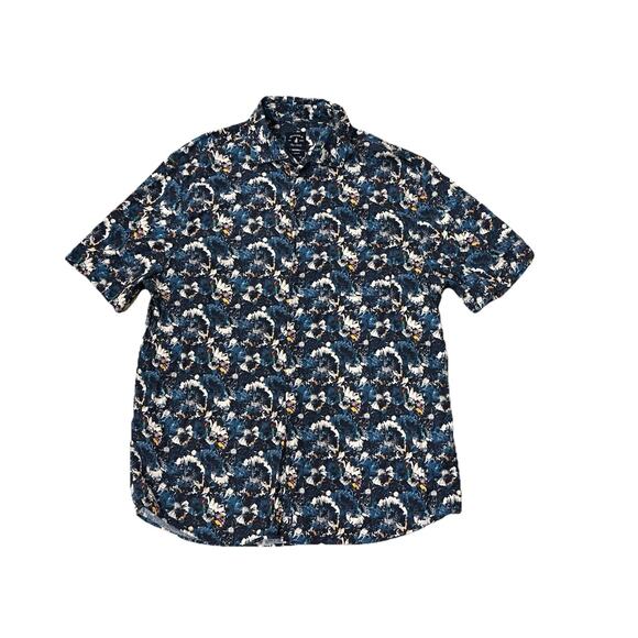 Johnnie O Polo Shirt Large L Floral Short Sleeve Hawaiian Aloha EUC $119 SOFT!! - Picture 3 of 5